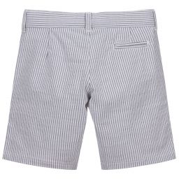 Dr. Kid-Grey Striped Cotton Shorts | Childrensalon Outlet