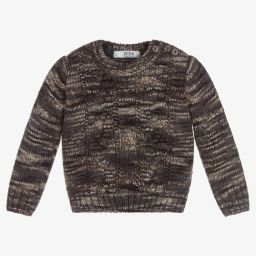دكتور كيد-Grey Wool Blend Baby Jumper | Childrensalon Outlet