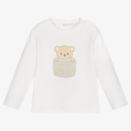 Dr. Kid-Ivory Cotton Jersey Baby Top | Childrensalon Outlet