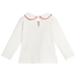 Dr. Kid-Ivory Cotton Jersey Teddy Top  | Childrensalon Outlet