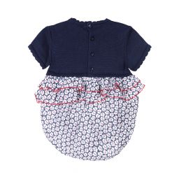 Dr. Kid-Navy Blue Floral Baby Shortie | Childrensalon Outlet
