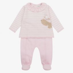 Dr. Kid-Pink 2 Piece Knitted Babygrow | Childrensalon Outlet