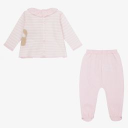 Dr. Kid-Pink 2 Piece Knitted Babygrow | Childrensalon Outlet