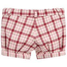 Dr. Kid-Pink Check Cotton Shorts  | Childrensalon Outlet