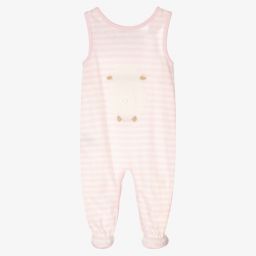 دكتور كيد-Pink Striped Knitted Dungarees | Childrensalon Outlet