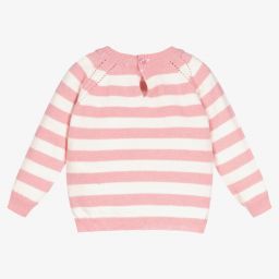 Dr. Kid-Pink Striped Knitted Sweater | Childrensalon Outlet