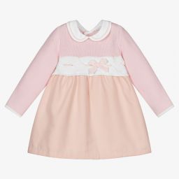 Dr. Kid-Pink & White Cotton Dress | Childrensalon Outlet