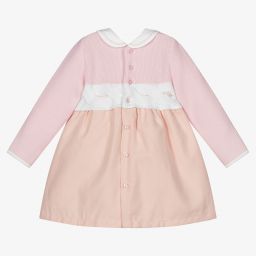 Dr. Kid-Pink & White Cotton Dress | Childrensalon Outlet