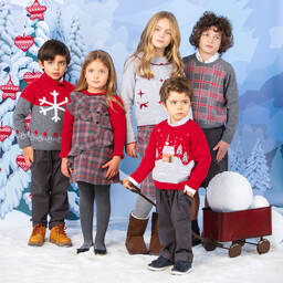 Dr. Kid-Красный вязаный шерстяной свитер | Childrensalon Outlet