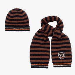 Dr. Kid-Striped Wool Hat & Scarf Set | Childrensalon Outlet