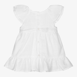 Dr. Kid-White Cotton Baby Dress Set | Childrensalon Outlet