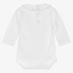Dr. Kid-White Cotton Bodysuit | Childrensalon Outlet