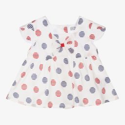 Dr. Kid-Белая хлопковая блузка в горошек | Childrensalon Outlet
