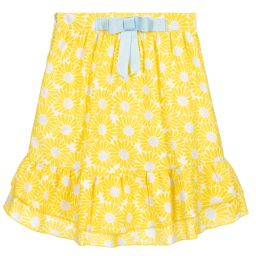 Dr. Kid-Yellow & Blue Floral Skirt | Childrensalon Outlet