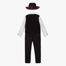 دريس أب باي ديزاين-Boys Black Pinstripe Gangster Costume | Childrensalon Outlet