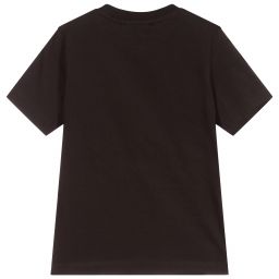 ديسكوارد2-Black Cotton Logo T-Shirt | Childrensalon Outlet