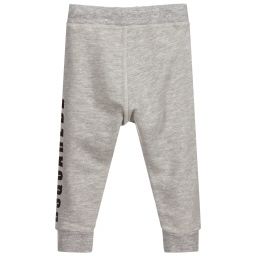 ديسكوارد2-Boys Grey Cotton Logo Joggers | Childrensalon Outlet