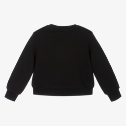 Dsquared2-Girls Black Cotton Sweatshirt | Childrensalon Outlet