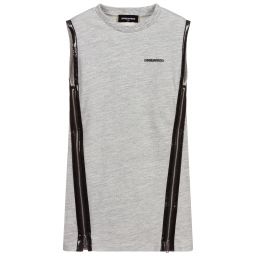 ديسكوارد2-Girls Grey Jersey Zip Dress | Childrensalon Outlet