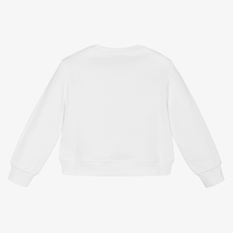 ديسكوارد2-Girls White Cotton Sweatshirt | Childrensalon Outlet