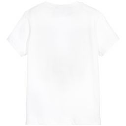 Dsquared2-تي شيرت قطن لون أبيض و اسود | Childrensalon Outlet