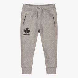 ديسكوارد2-Grey Cotton Logo Joggers | Childrensalon Outlet
