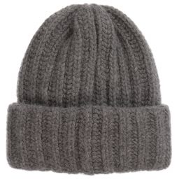 Dsquared2-Grey Wool Knitted Hat | Childrensalon Outlet