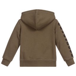 ديسكوارد2-Khaki Green Cotton Hoodie | Childrensalon Outlet