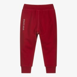 Dsquared2-Red Cotton Logo Joggers | Childrensalon Outlet
