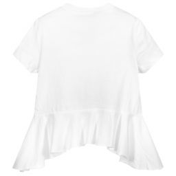 Dsquared2-White Cotton Logo T-Shirt | Childrensalon Outlet