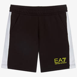 EA7 Emporio Armani-Черно-белые шорты с логотипом | Childrensalon Outlet