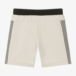 EA7 Emporio Armani-Boys Beige Cotton Shorts | Childrensalon Outlet