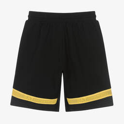 EA7 Emporio Armani-Boys Black Cotton Jersey Shorts | Childrensalon Outlet