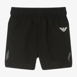 EA7 Emporio Armani-Boys Black VENTUS7 Sports Shorts | Childrensalon Outlet