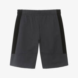 EA7 Emporio Armani-Boys Charcoal Cotton-Blend Shorts | Childrensalon Outlet