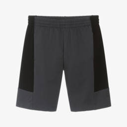 EA7 Emporio Armani-Boys Charcoal Cotton-Blend Shorts | Childrensalon Outlet