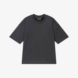 EA7 Emporio Armani-Boys Charcoal Cotton Graphic Tee | Childrensalon Outlet
