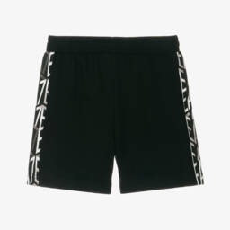 EA7 Emporio Armani-Boys Charcoal Logo Cotton Shorts | Childrensalon Outlet