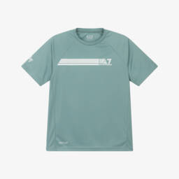 EA7 Emporio Armani-تيشيرت نشط أخضر نقي للأولاد | Childrensalon Outlet