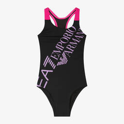 EA7 إمبوريو أرماني-مايّو لون أسود للبنات | Childrensalon Outlet