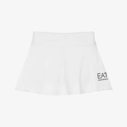 EA7 Emporio Armani-Girls White Performance Tennis Skort | Childrensalon Outlet