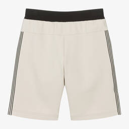EA7 Emporio Armani-Teen Boys Beige Cotton Shorts | Childrensalon Outlet