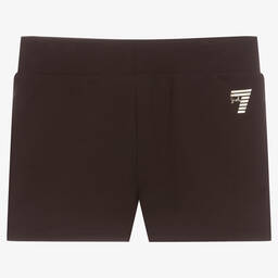 EA7 Emporio Armani-Черные шорты для девочек-подростков | Childrensalon Outlet