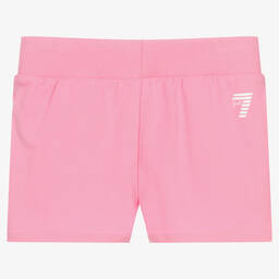 EA7 Emporio Armani-Розовые шорты для девочек-подростков | Childrensalon Outlet