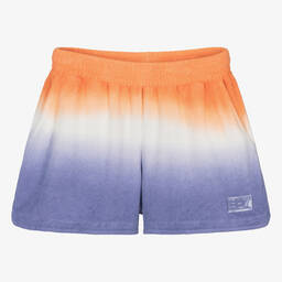 EA7 Emporio Armani-Teen Girls Purple & Orange Ombré Shorts | Childrensalon Outlet
