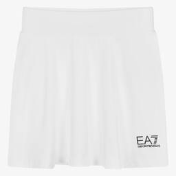 EA7 Emporio Armani-Teen Girls White Ventus7 Tennis Skirt & Shorts Set | Childrensalon Outlet