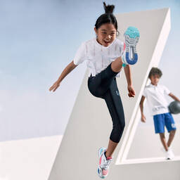 EA7 Emporio Armani-Белая укороченная футболка | Childrensalon Outlet