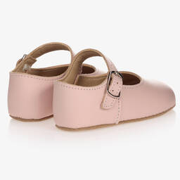 إيرلي دايز-حذاء أطفال بناتي جلد لون زهري فاتح لمرحلة ما قبل المشي | Childrensalon Outlet