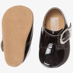 Early Days-Black Patent Pre-Walker Shoes | Childrensalon Outlet