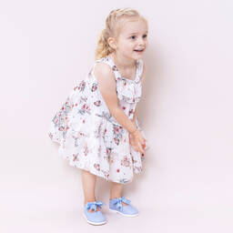 إيرلي دايز-حذاء أطفال بناتي لبدء المشي جلد صناعي لون أزرق | Childrensalon Outlet